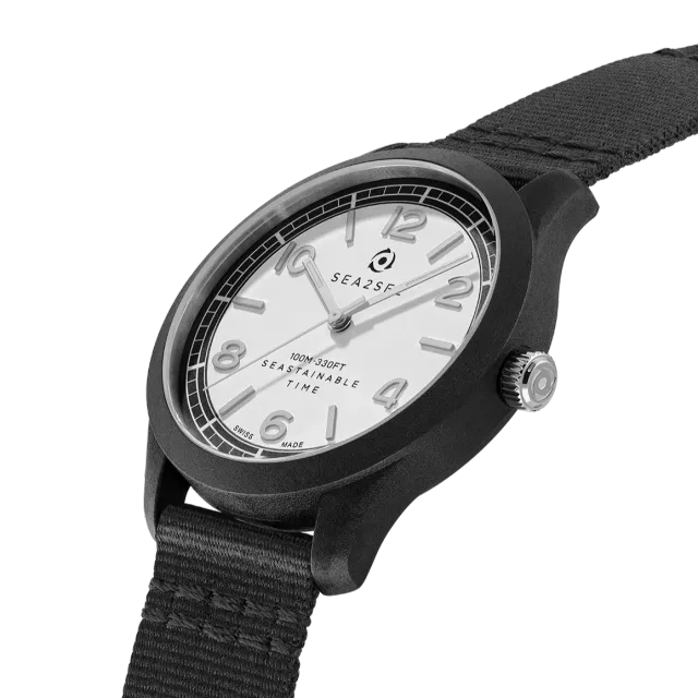 SEA2SEE Bali 04 orologio cinturino nero 37 mm