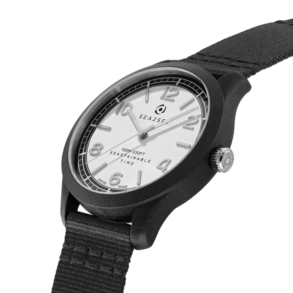 SEA2SEE Bali 04 orologio cinturino nero 37 mm