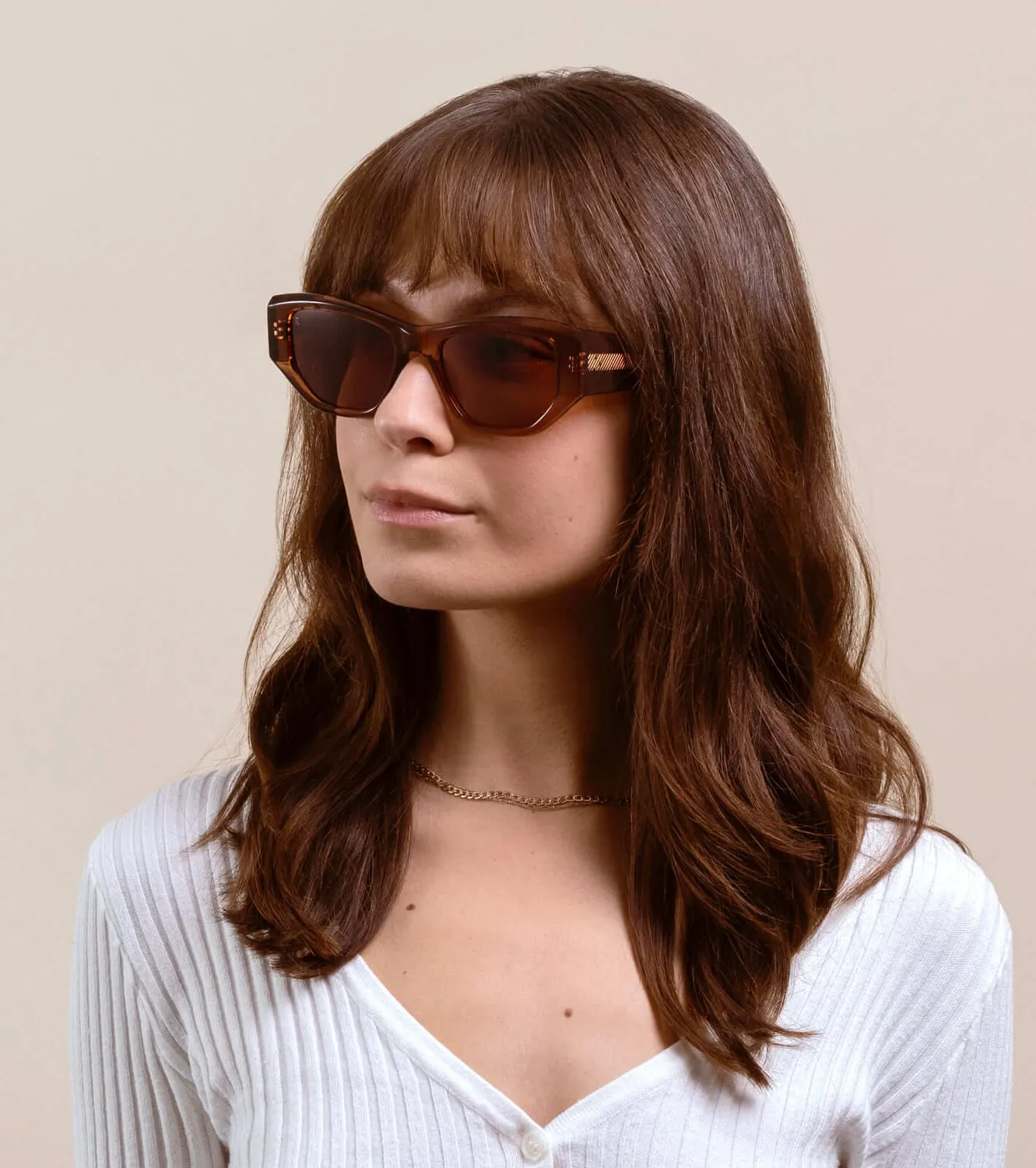 Raen Ynez occhiale da sole new blonde marrone 54