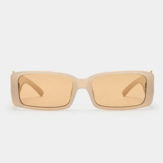 Le Specs Cruel Intentions occhiale da sole oatmeal rettangolare