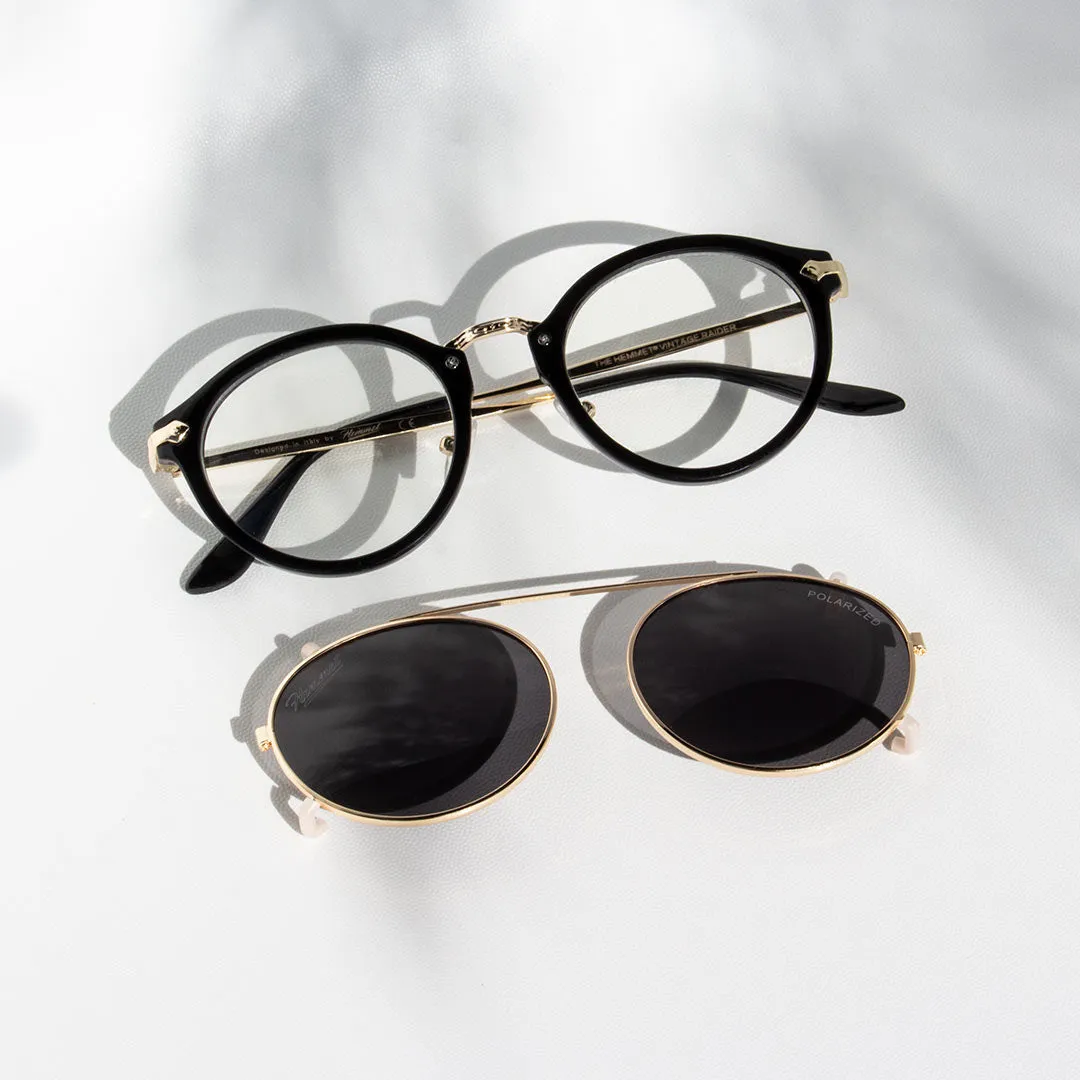 Hemmet Vintage Raider Clip S2 occhiali da sole nero polarizzato