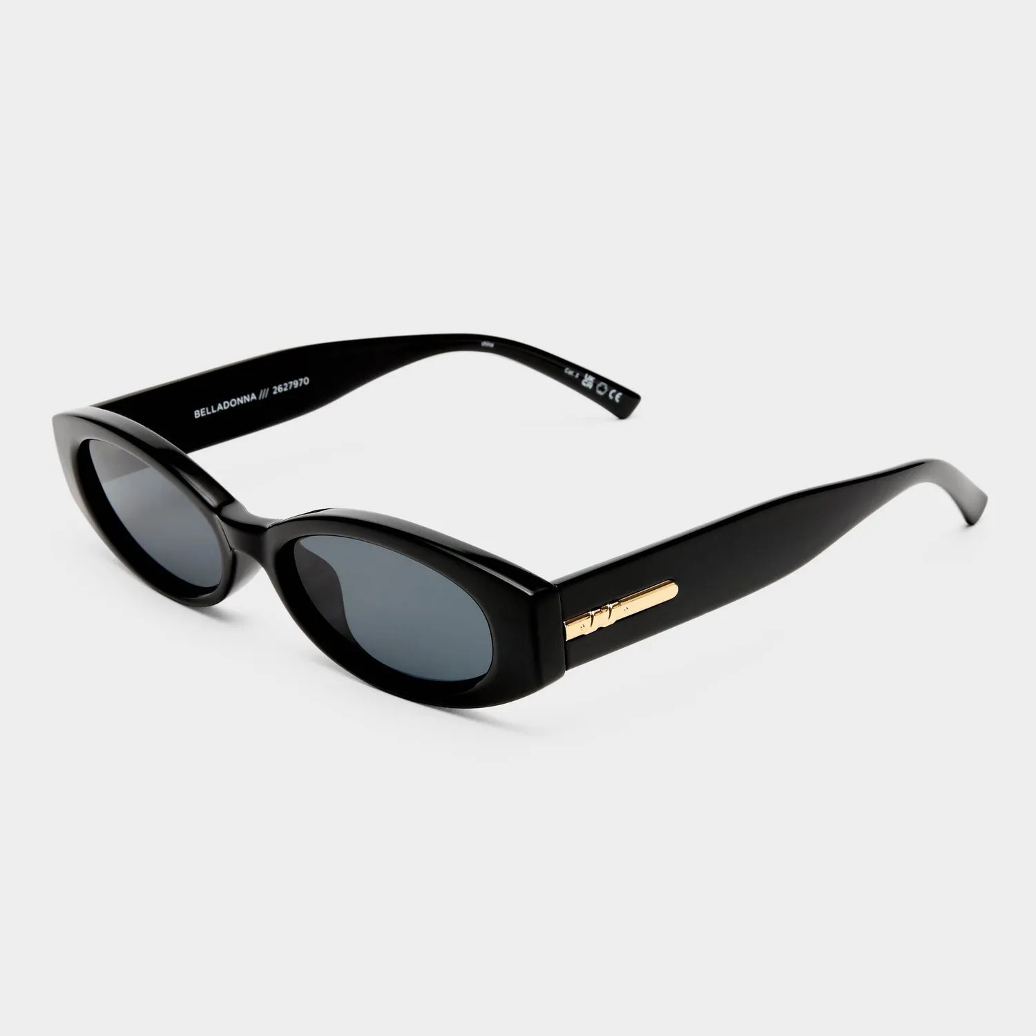 Le Specs Belladonna occhiali da sole ovali black smoke