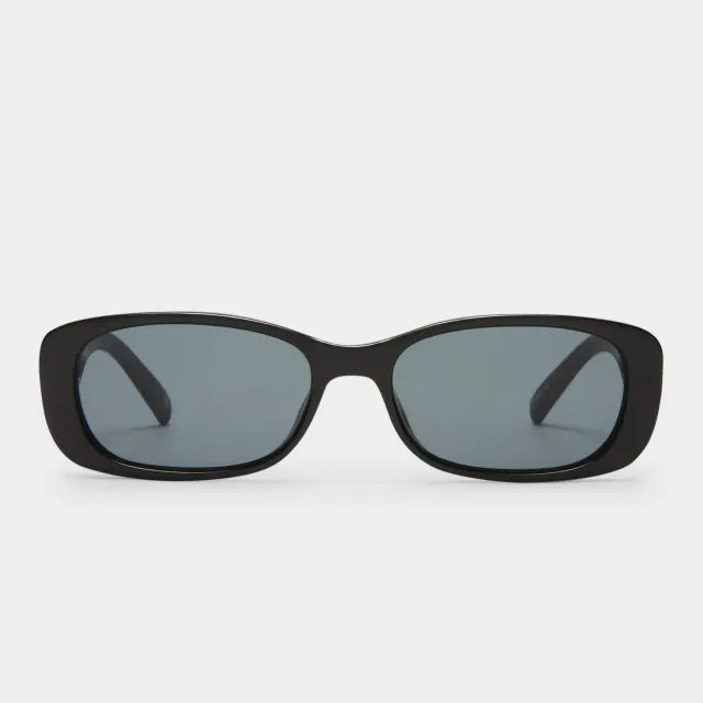 Le Specs Unreal! occhiali da sole nero lucido rettangolari