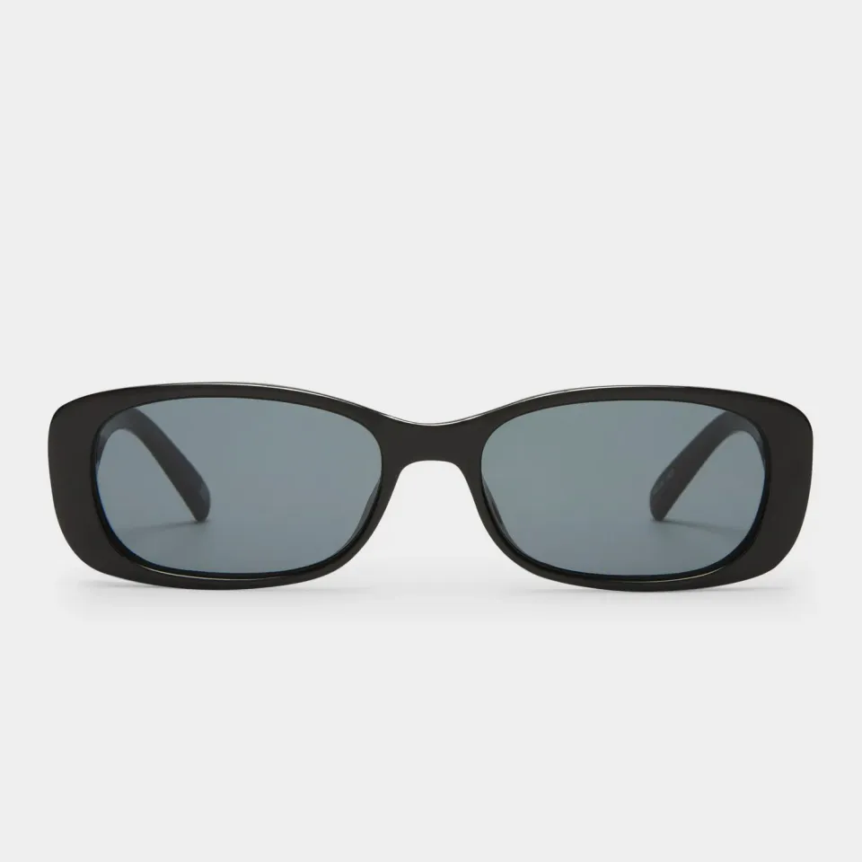 Le Specs Unreal! occhiali da sole nero lucido rettangolari