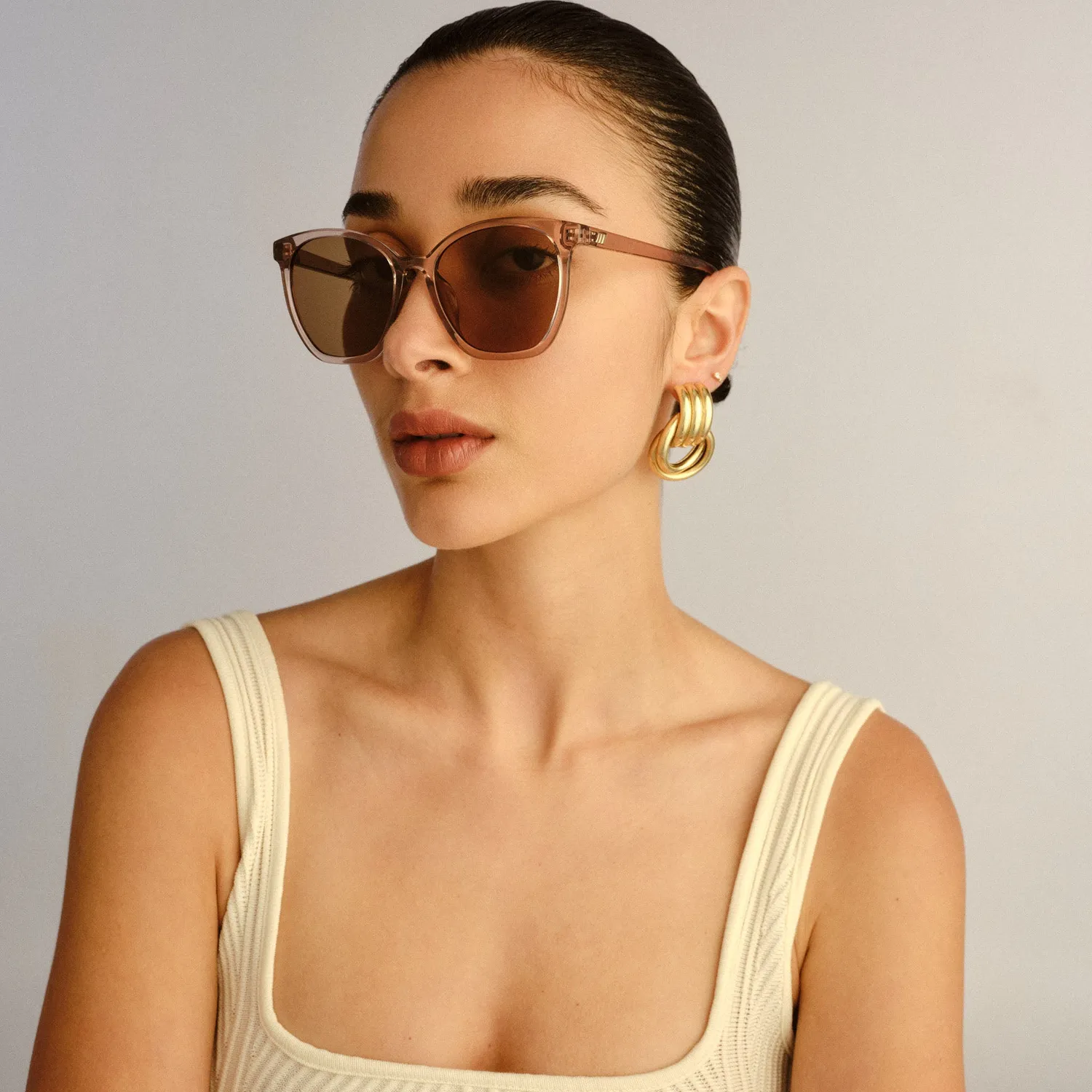 Le Specs Nirvana occhiali da sole rosa marrone rotondo