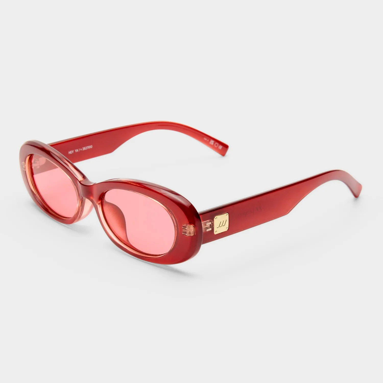 Le Specs Hey Ya occhiali da sole rosso perla calzata ampia