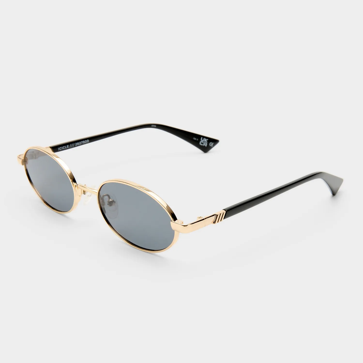 Le Specs Icicle occhiale da sole oro ovale fumo