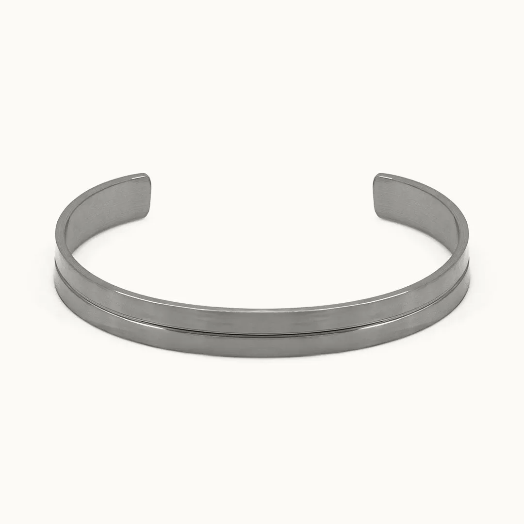 Hemmet Principle Adjustable Line Cuff bracciale oro bianco