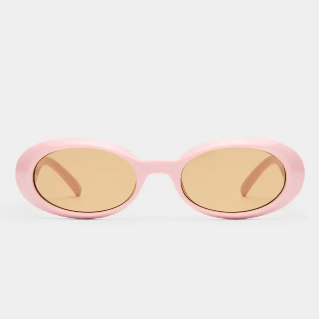 Le Specs Work It occhiale da sole ovale rosa medium