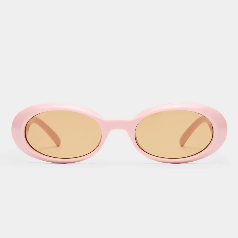 Le Specs Work It occhiale da sole ovale rosa medium