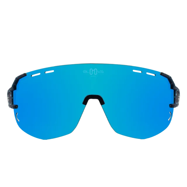 Bloovs Iten Black Ice Blue Mirror occhiali running polarizzati