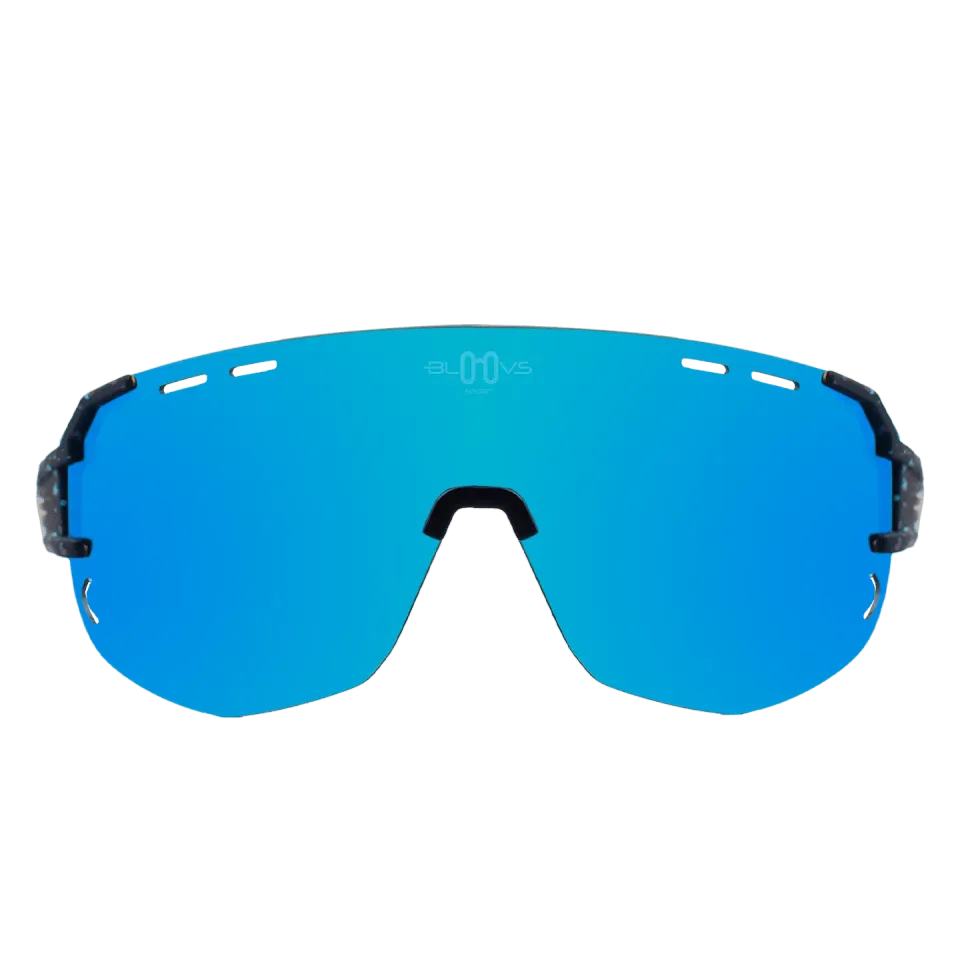 Bloovs Iten Black Ice Blue Mirror occhiali running polarizzati