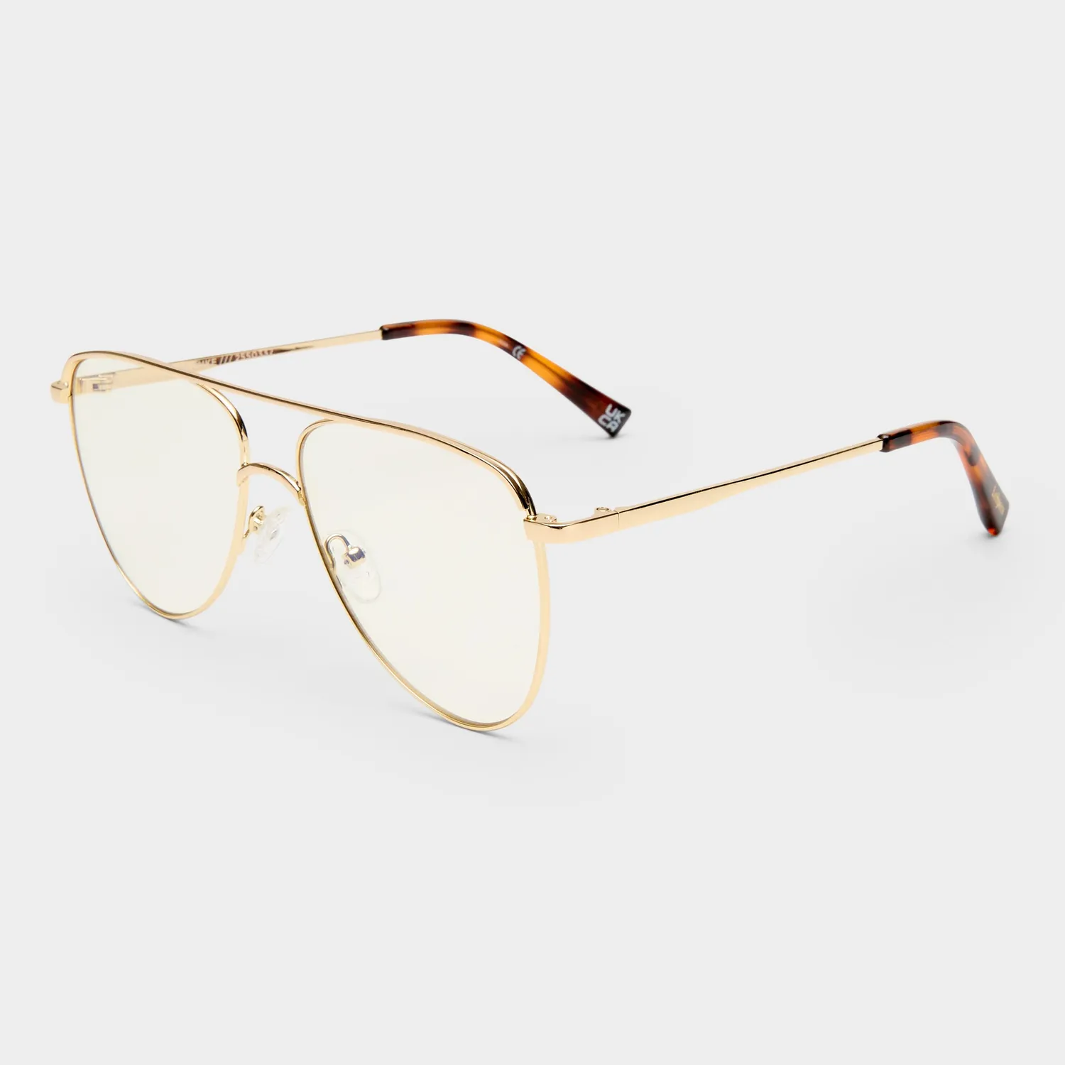 Le Specs The Duke montatura da vista oro filtro luce blu