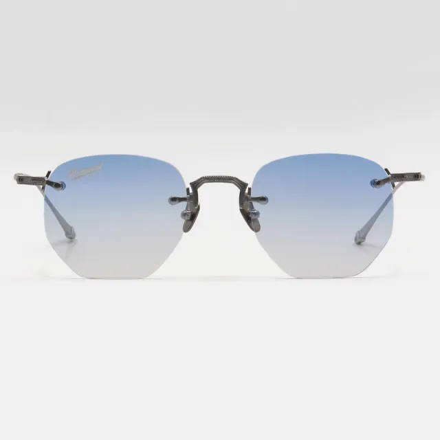 Hemmet Hinfinite occhiale da sole Silver Blue in titanio