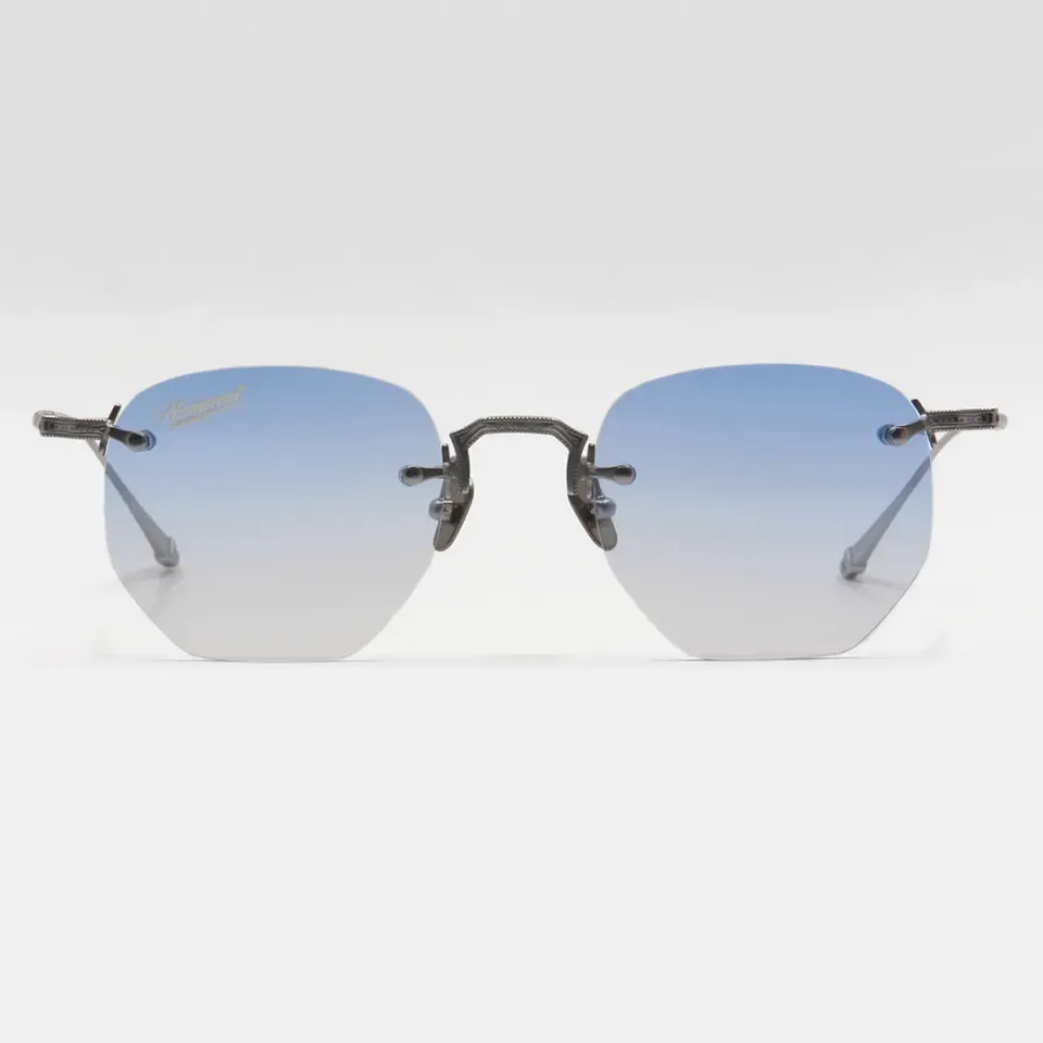 Hemmet Hinfinite occhiale da sole Silver Blue in titanio