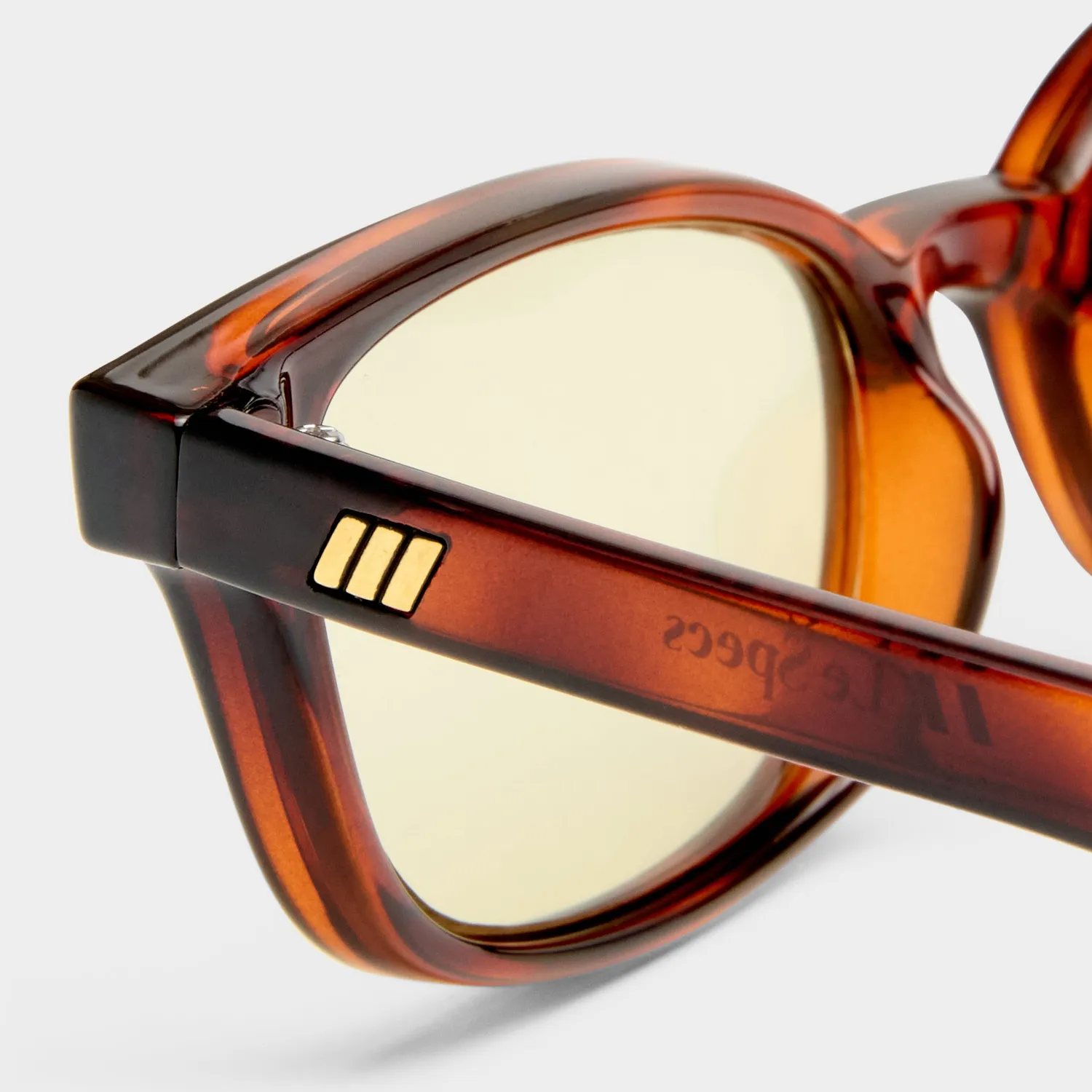 Le Specs Echelon occhiale da sole toffee tort rettangolare