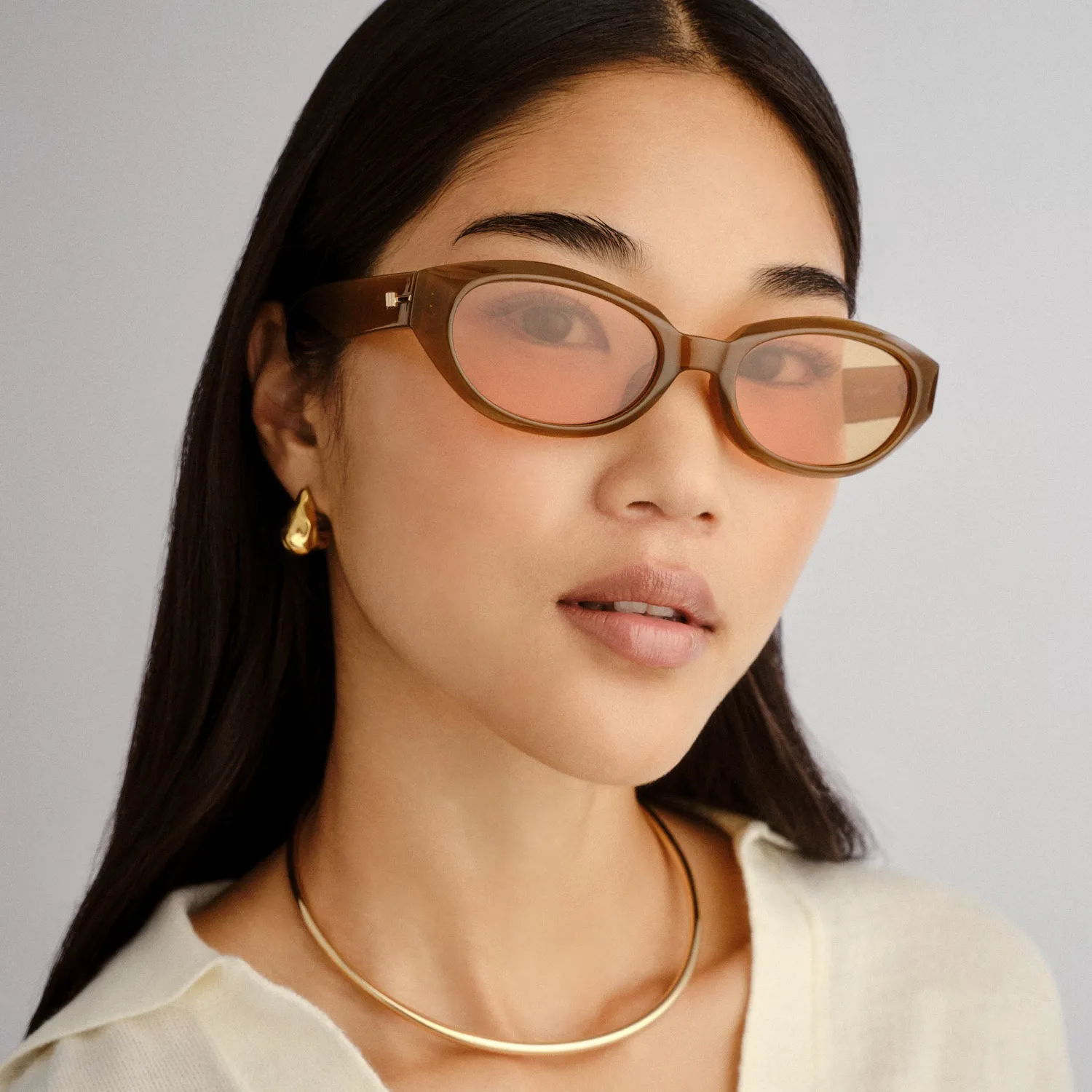 Le Specs Le Bijou occhiale da sole Toffee giallo wide fit