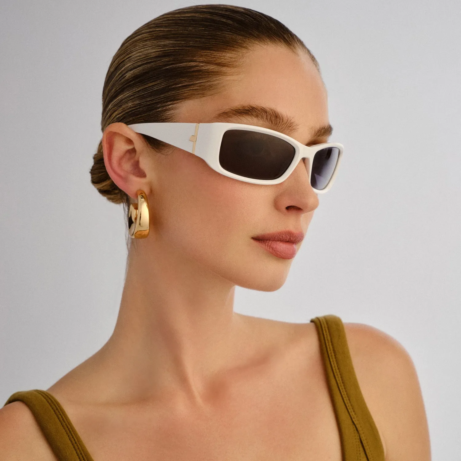 Le Specs Du Jour occhiale da sole optic white avvolgente
