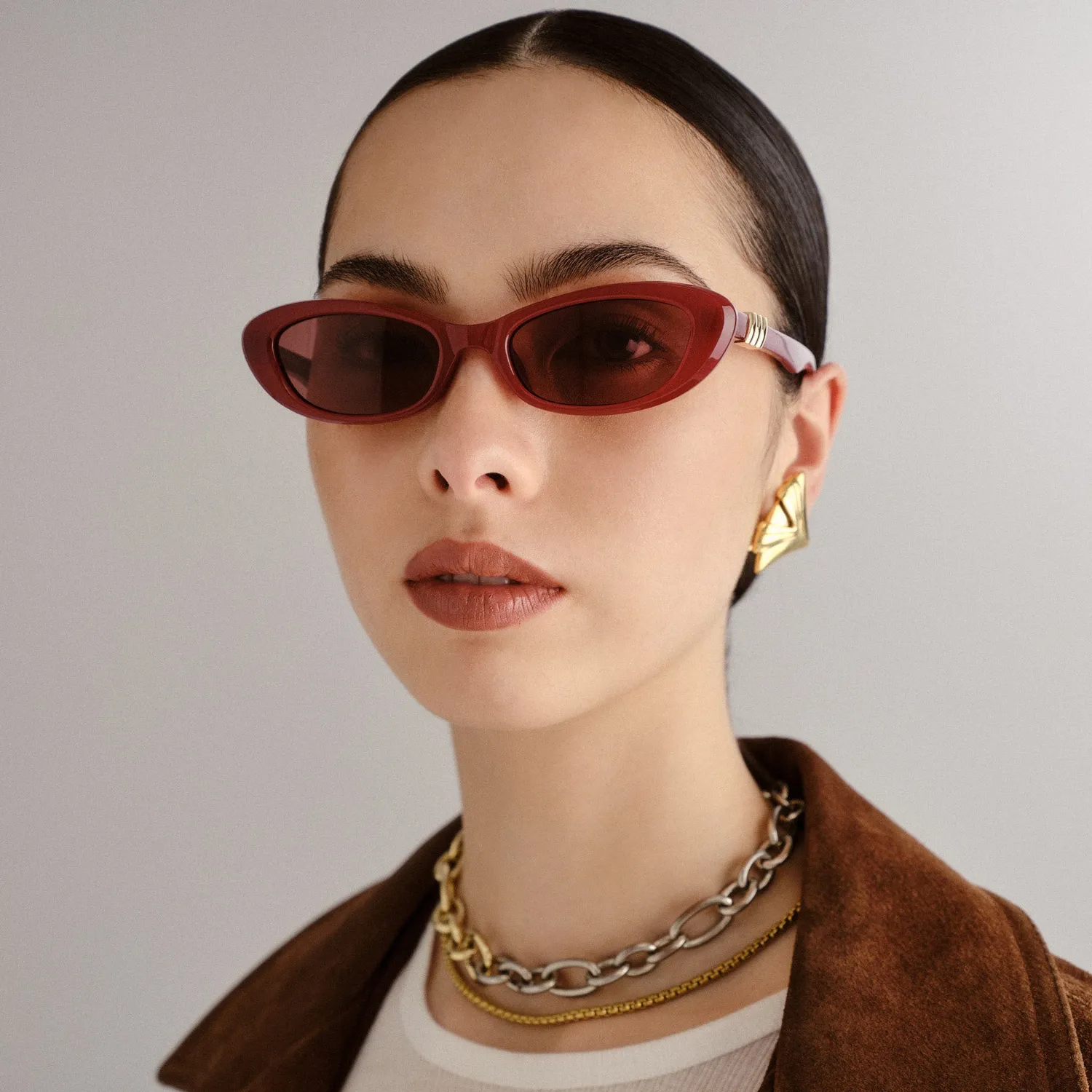 Le Specs The Whisperer occhiale da sole garnet cat-eye