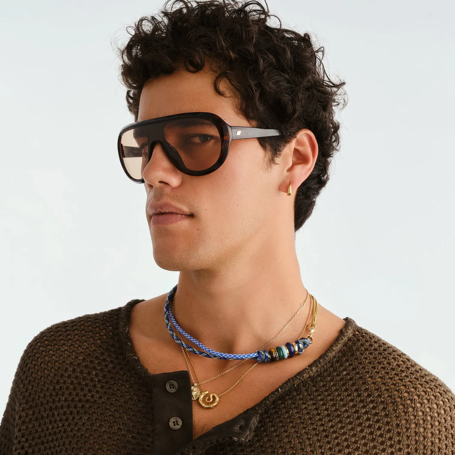 Le Specs Obsession occhiali da sole tartarugati mask