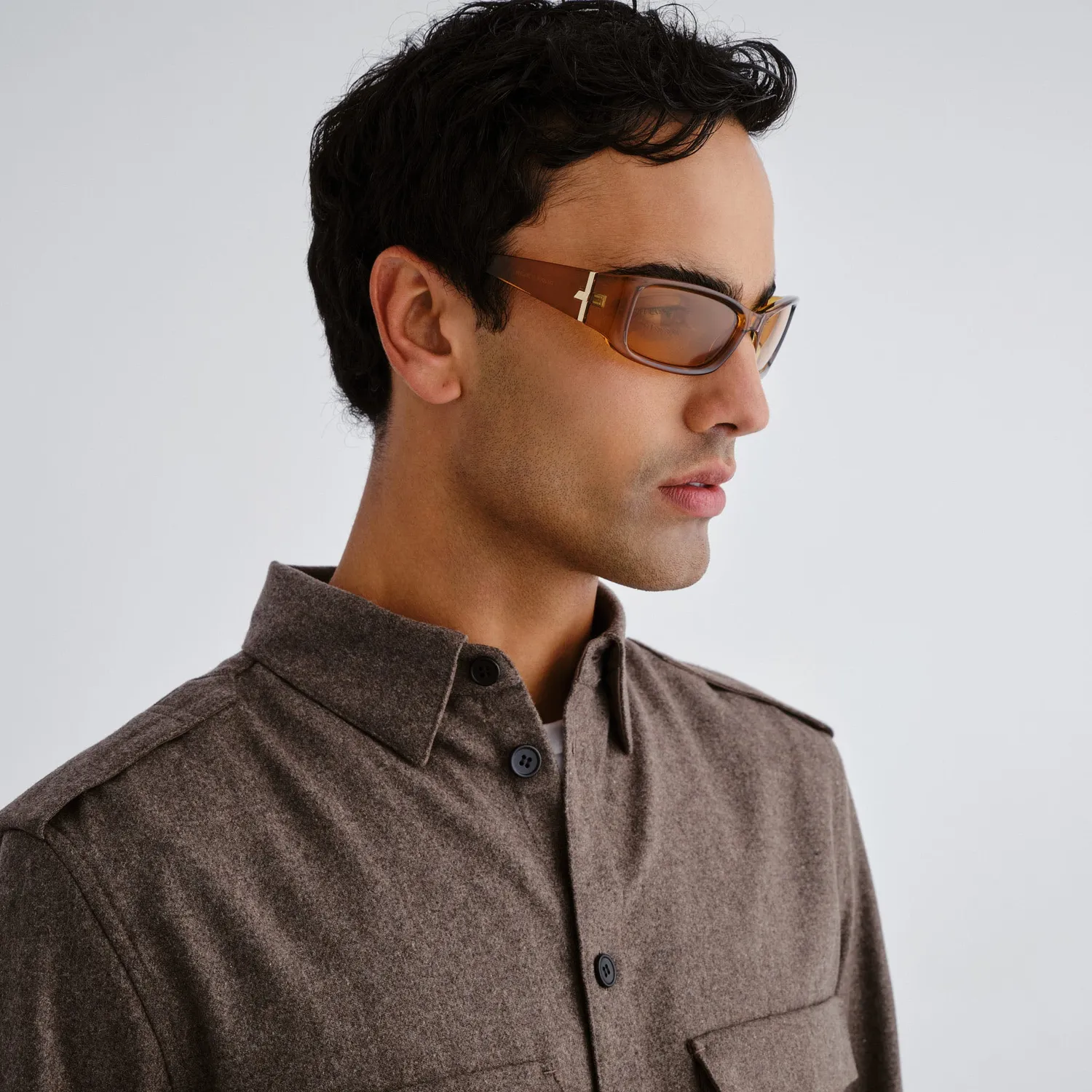 Le Specs Du Jour occhiali da sole ocra avvolgenti
