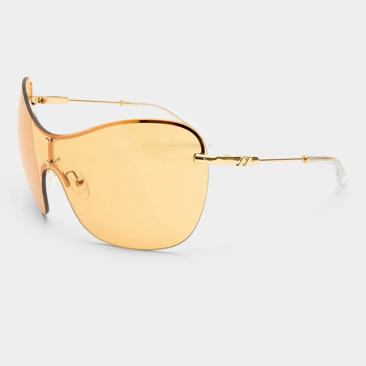 Le Specs Satine occhiali da sole oro lucido shield
