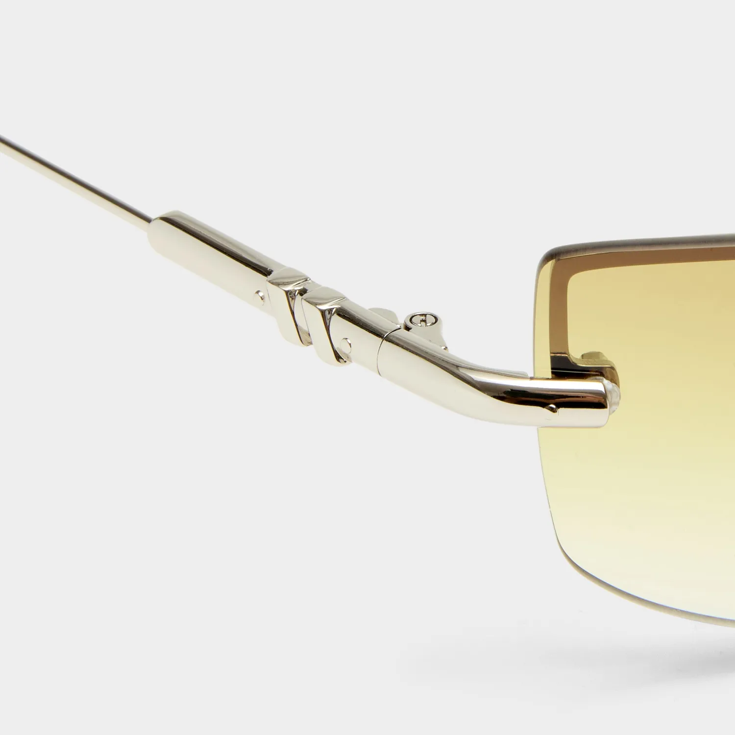 Le Specs Velvetine occhiali sole rimless silver ocra