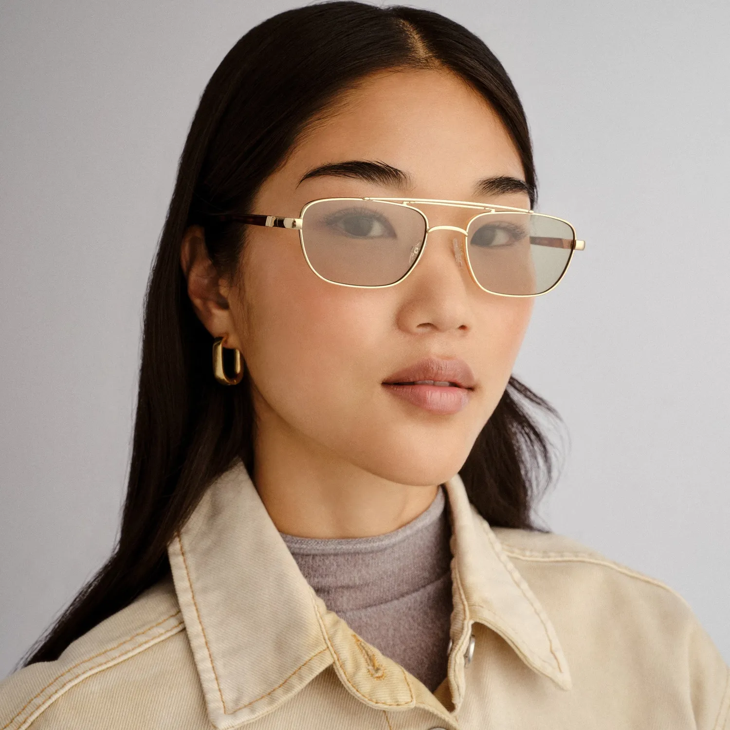 Le Specs Le Mimi occhiale da sole gold moss aviatore