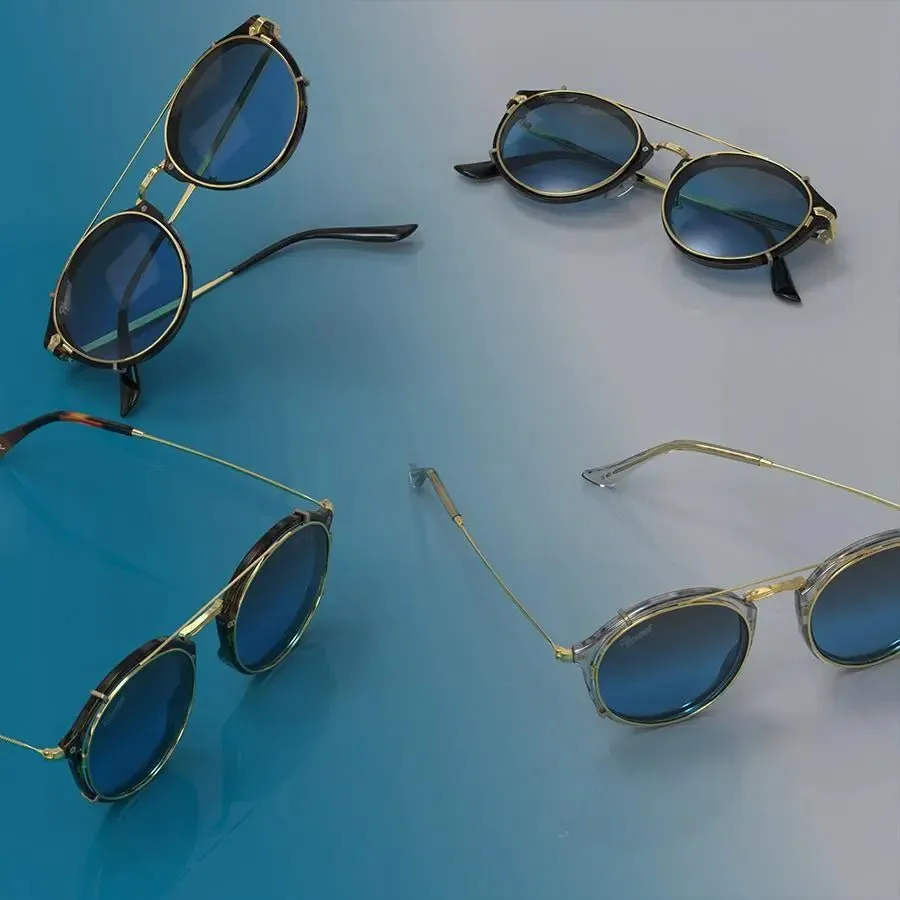 Hemmet Clip-on Series 2 S2 Sun Shark Blue clip-on polarizzato