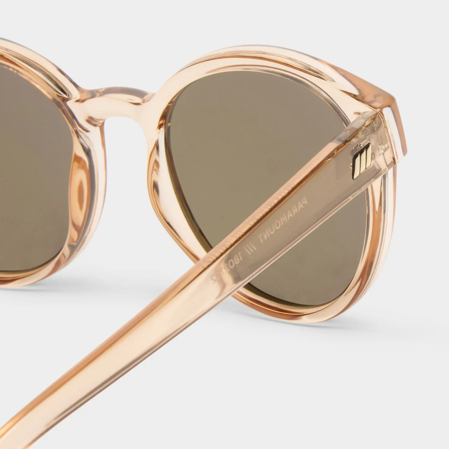 Le Specs Paramount occhiali da sole Tan lenti specchiate