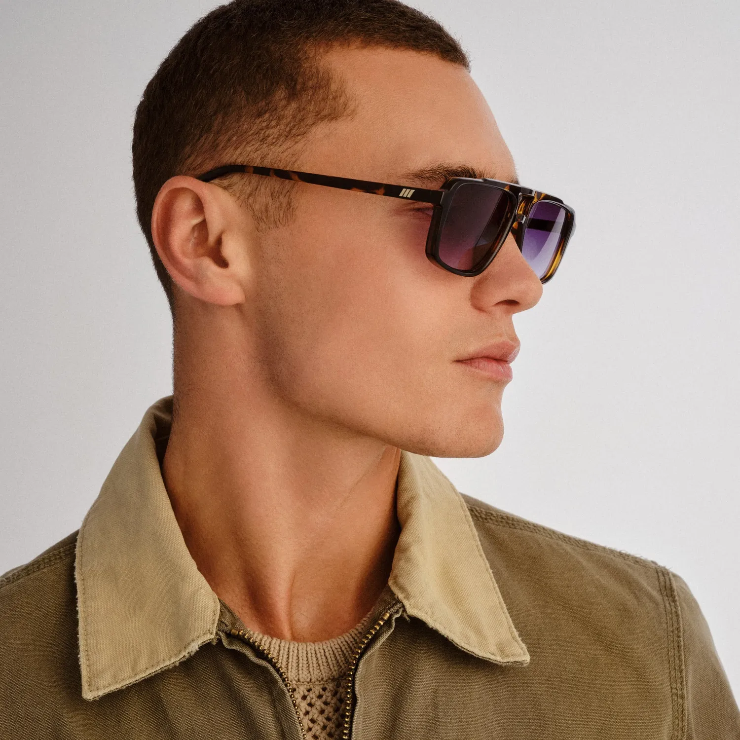 Le Specs Le Gars + occhiale da sole tartaruga sfumato
