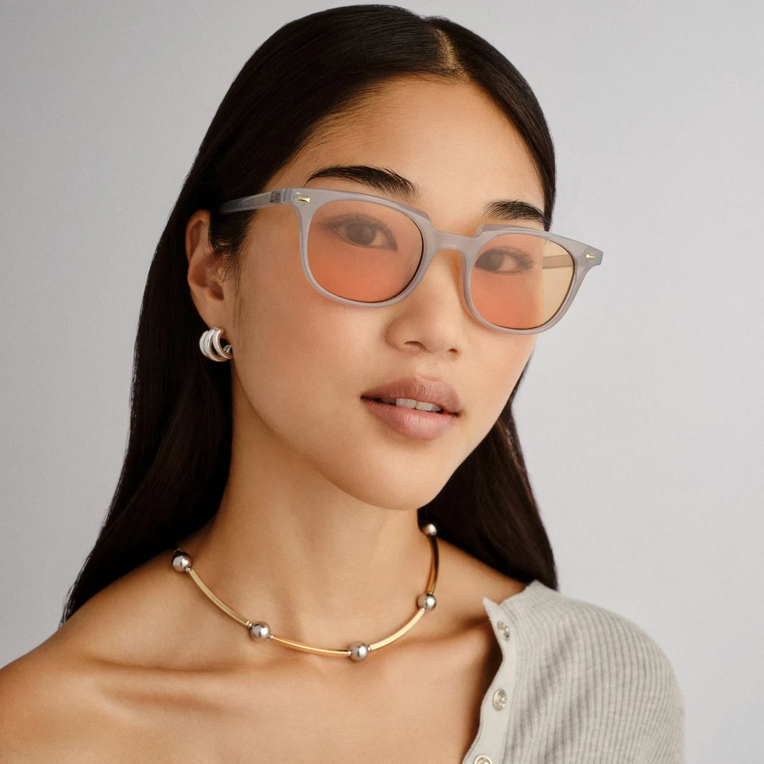 Le Specs Le Resolu occhiali da sole cloud lenti gialle