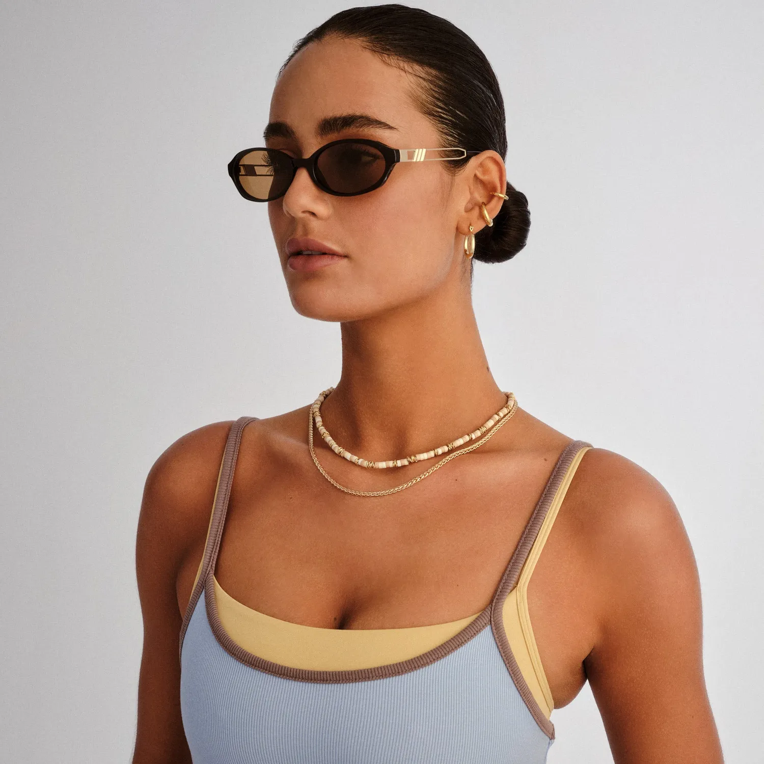 Le Specs Lunita occhiale da sole nero lente marrone chiaro