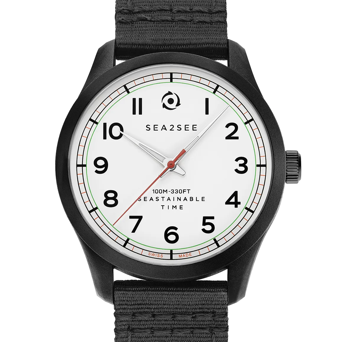 Sea2See Montecarlo 02 orologio bianco 41mm cinturino nero