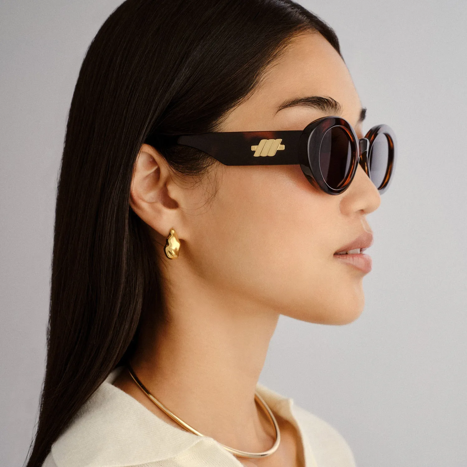 Le Specs Nouveau Vie occhiale da sole dark tort ovale