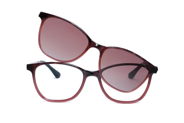 Sea2See Adriatica montatura da vista clip-on havana rosa