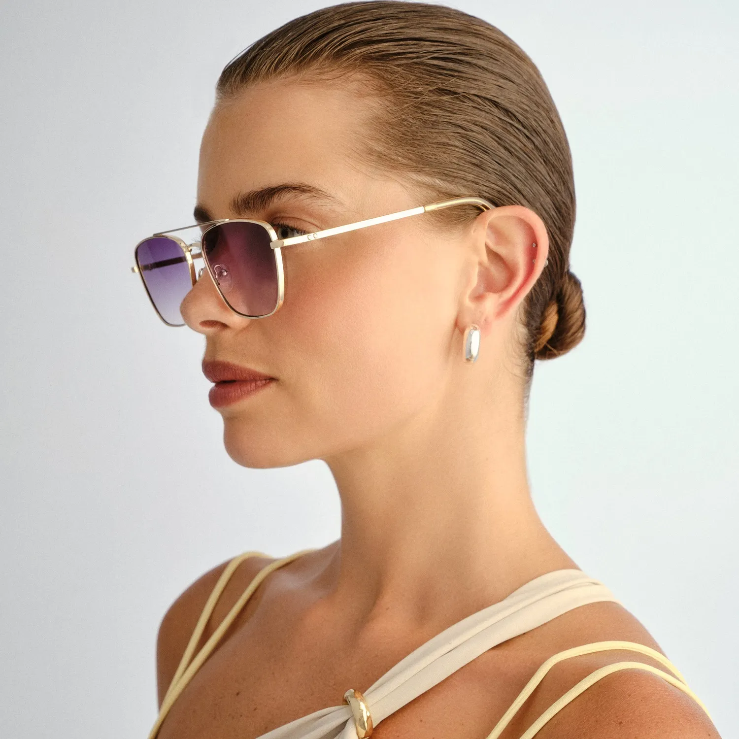 Le Specs Diametric II occhiale da sole aviatore oro medium