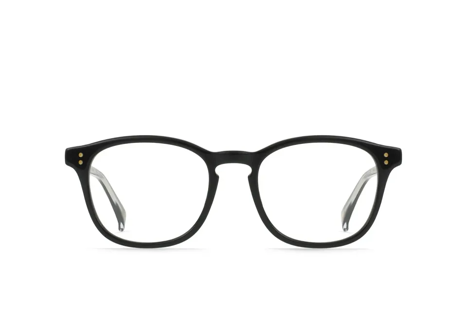 Raen St Malo II occhiali da vista tondi Crystal Black 50