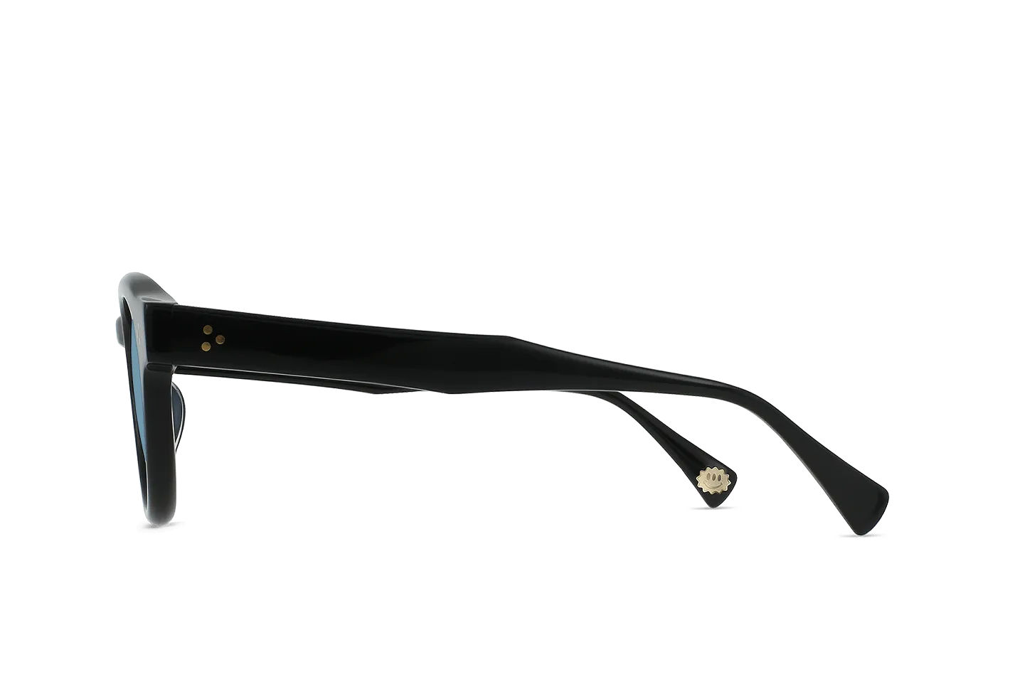 Raen Zelti occhiale da sole nero blu 49 rotondo