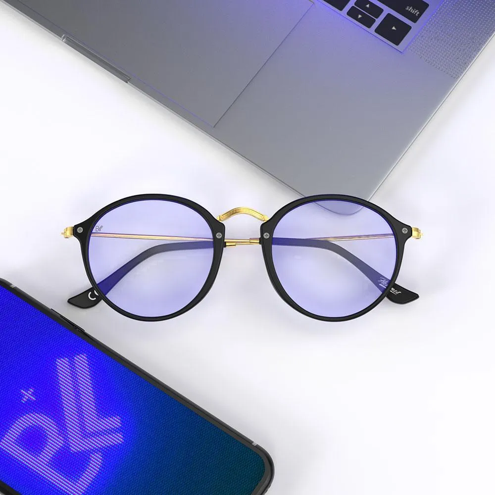 Hemmet Vintage Heritage B+ montatura da vista oro luce blu