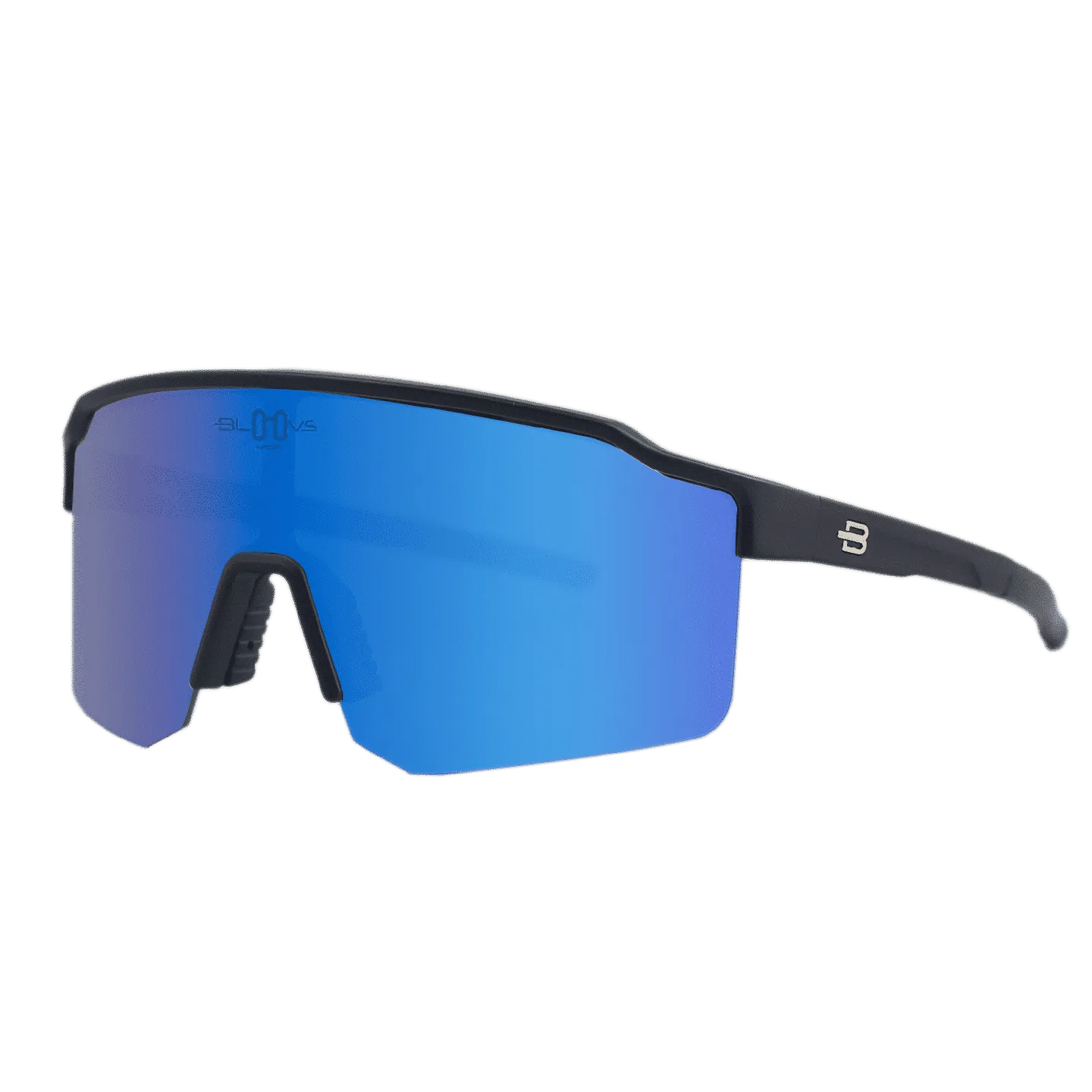 Bloovs Taroko Nero Opaco Blu occhiali da sole sportivi