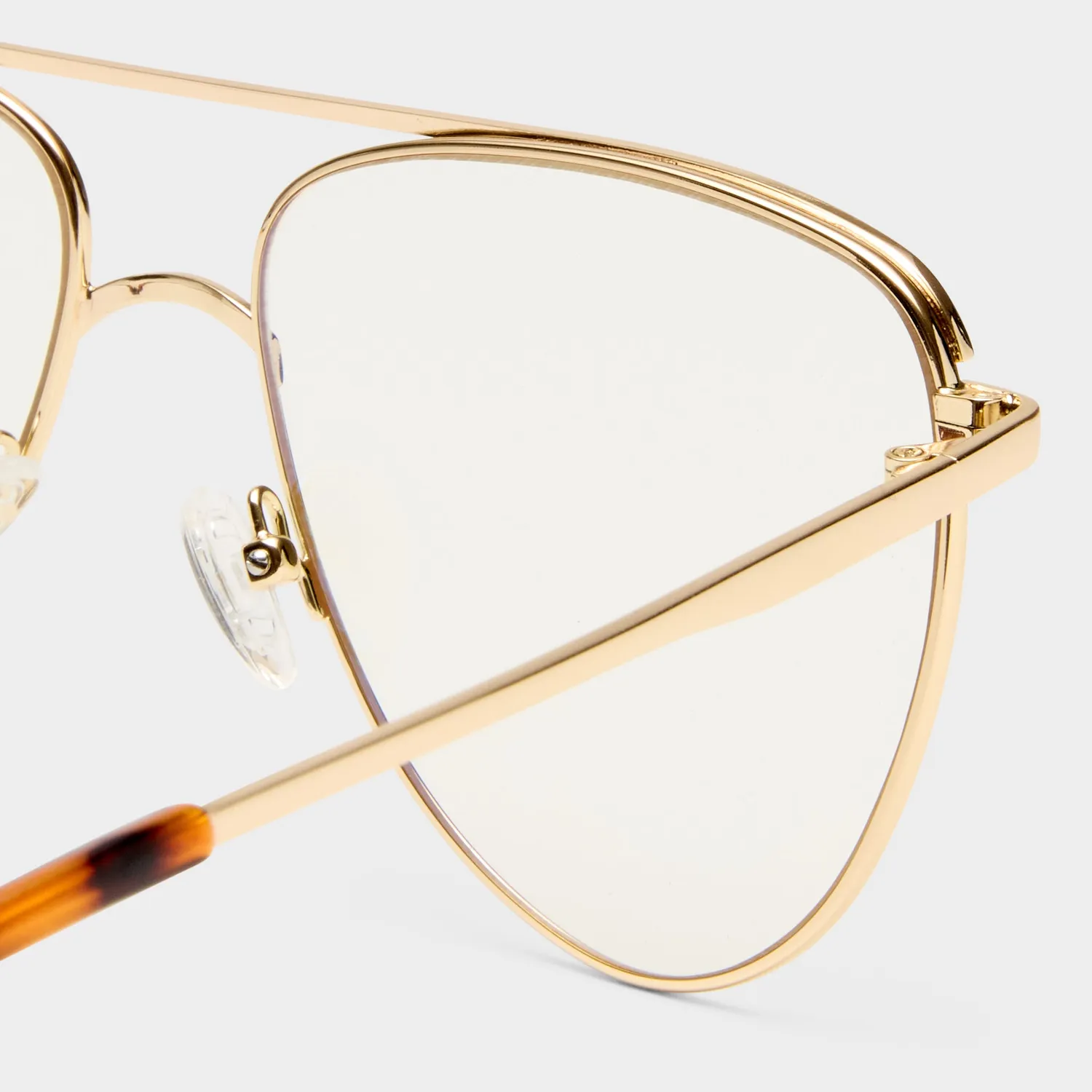 Le Specs The Duke montatura da vista oro filtro luce blu