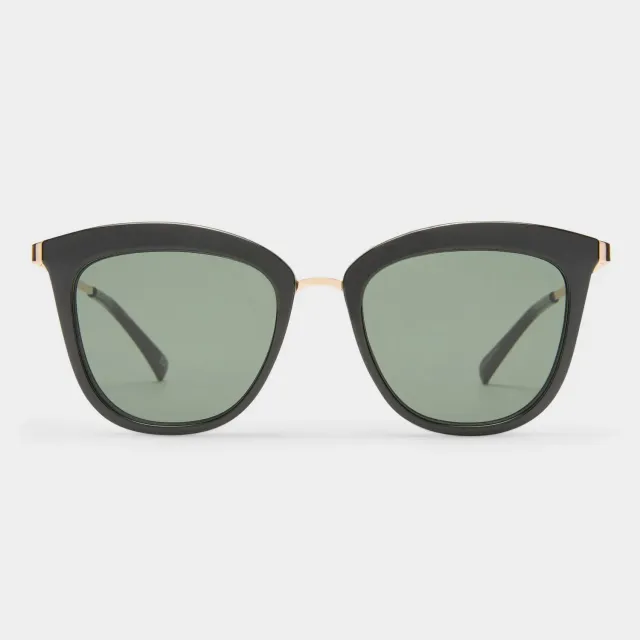 Le Specs Caliente occhiali da sole nero oro cat-eye