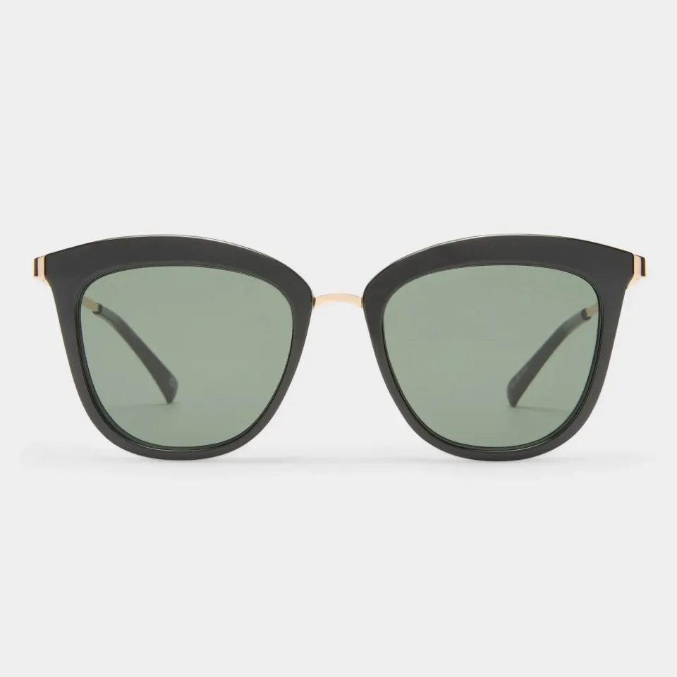 Le Specs Caliente occhiali da sole nero oro cat-eye