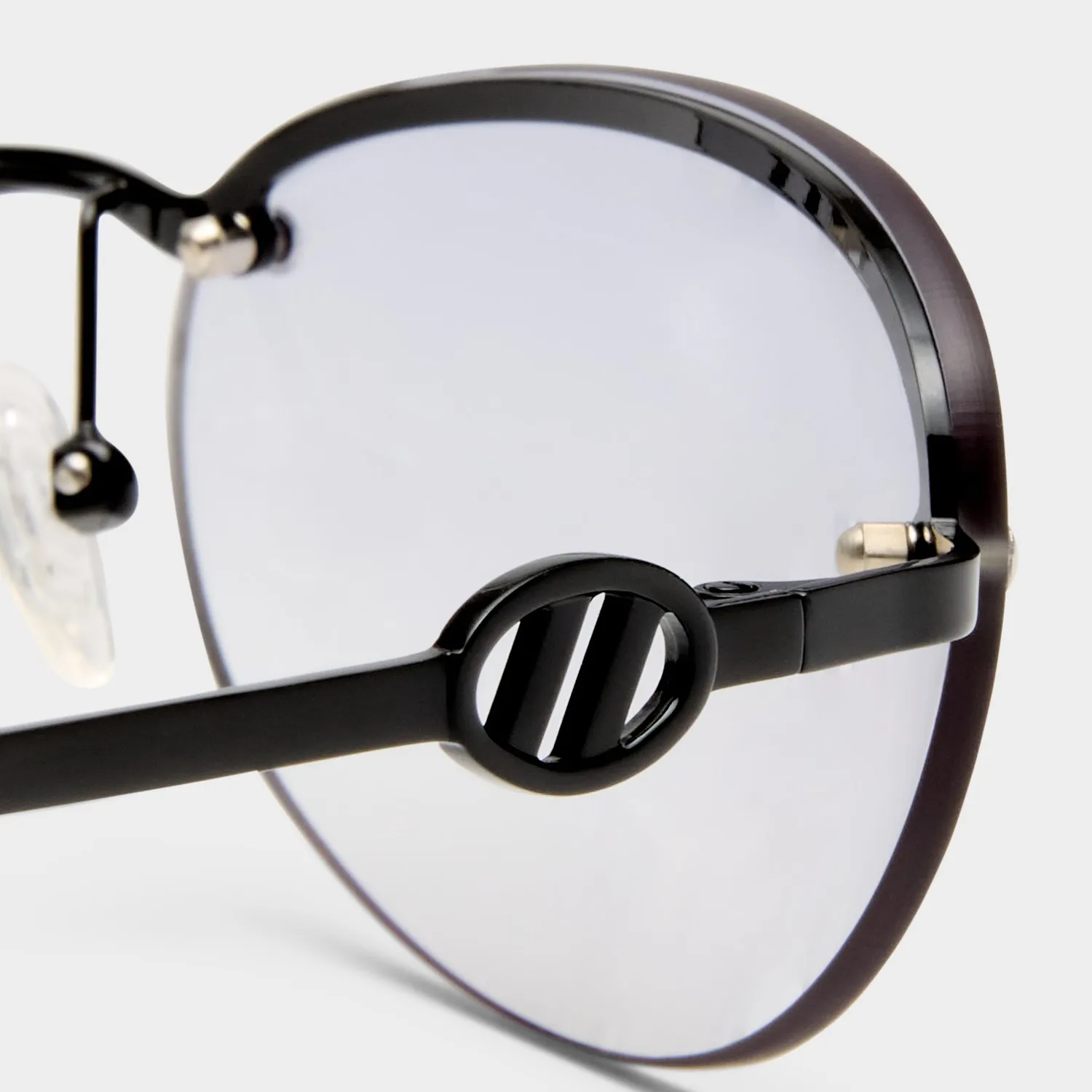 Le Specs Slinky occhiale da sole black senza montatura