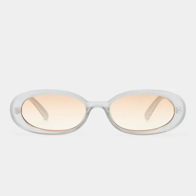 Le Specs Outta Love occhiale da sole silver pearl ovale