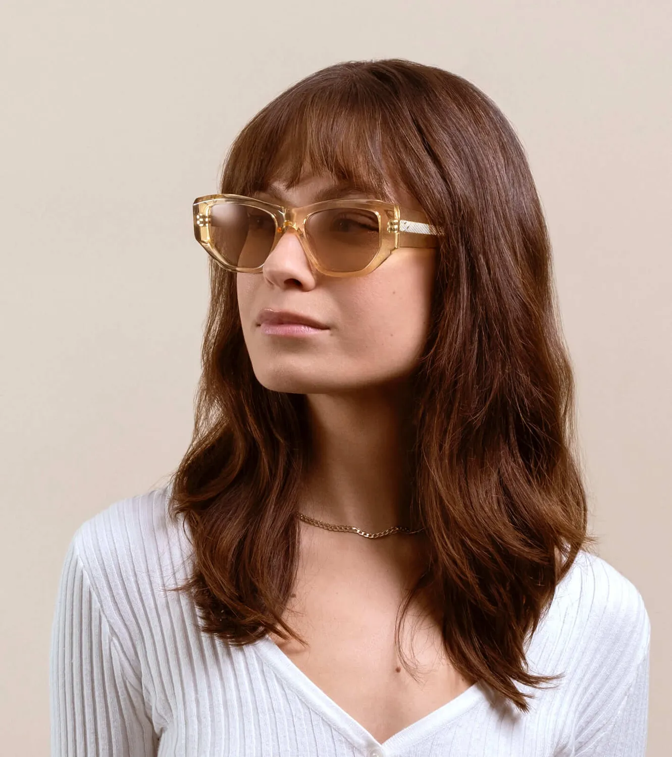 Raen Ynez occhiale da sole specchiato Champagne 54