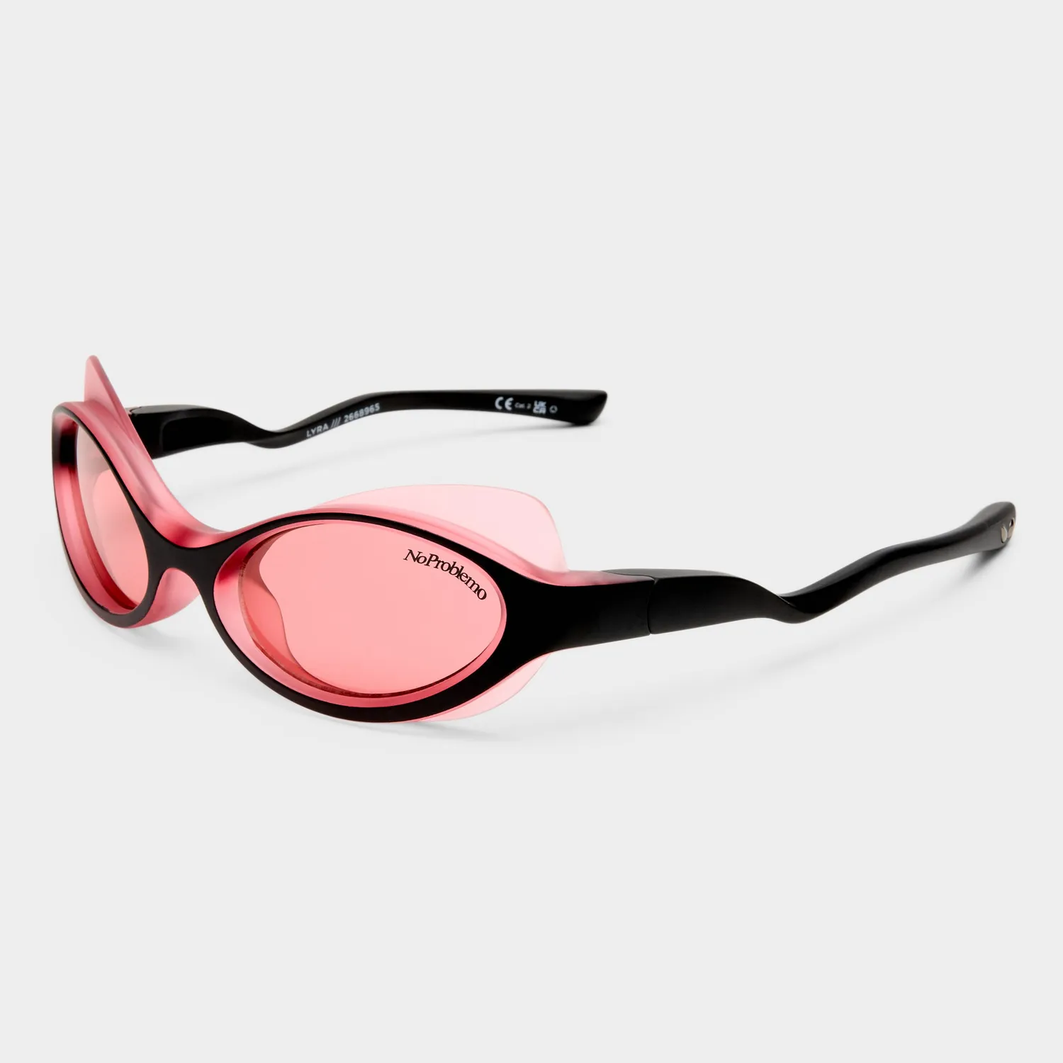 Le Specs Lyra occhiale da sole nero crimson mono