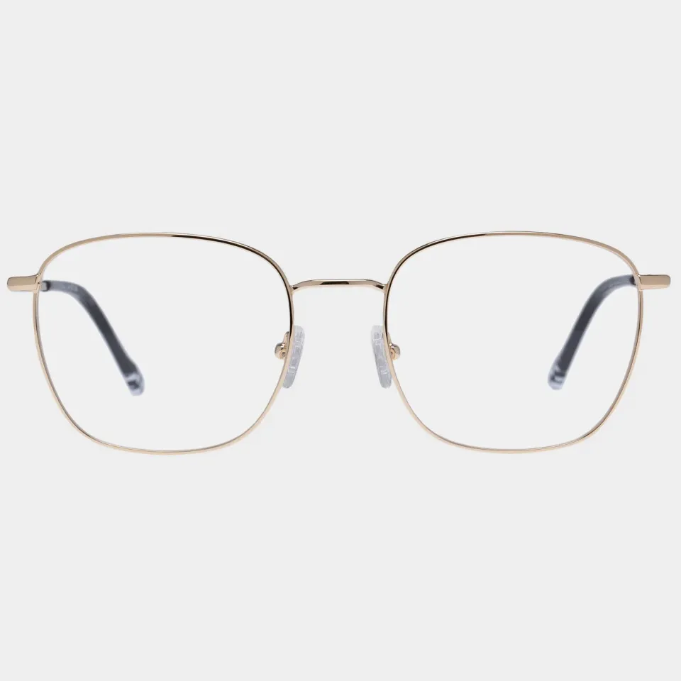 Le Specs Tempus montatura da vista oro quadrata
