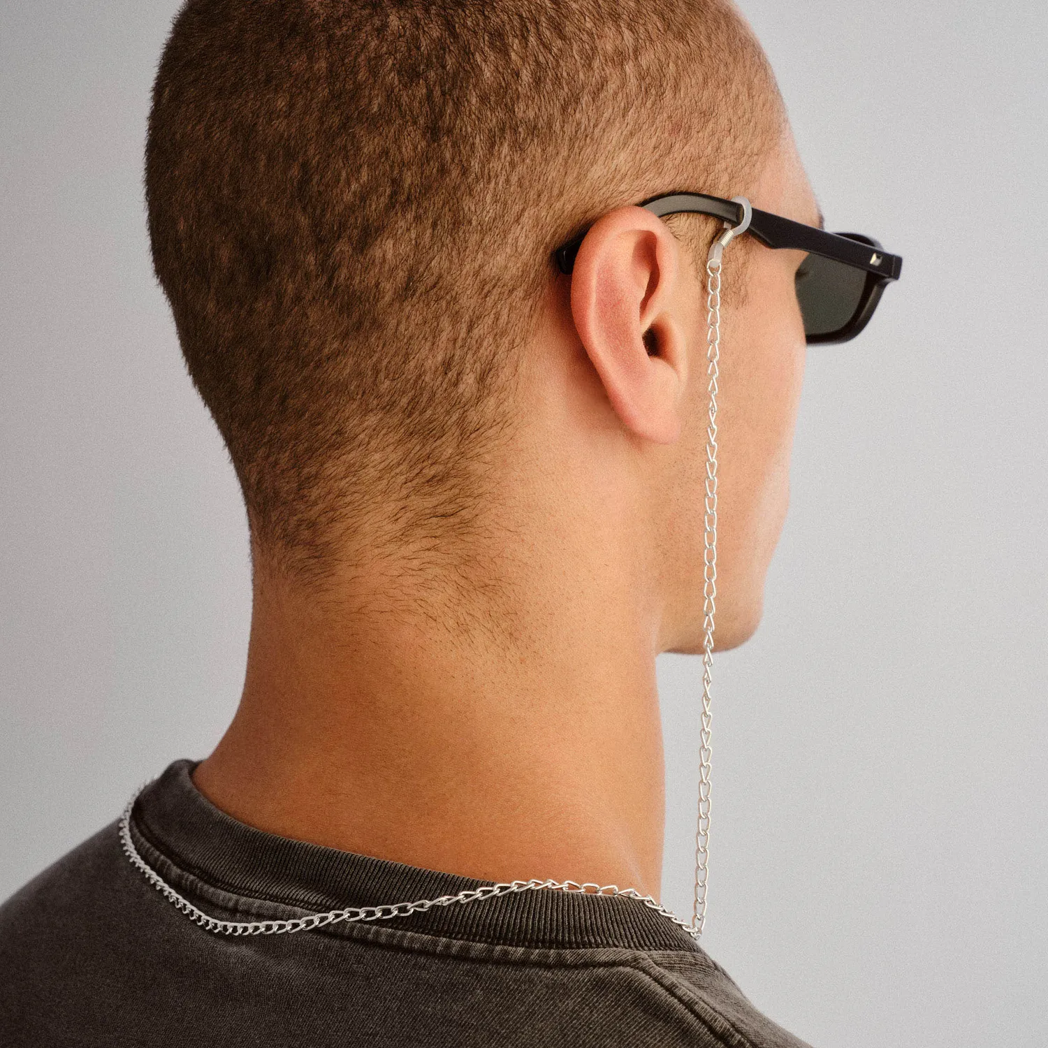 Le Specs Fine Neck Chain catenella argento